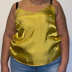 PLUS SIZE Chartreuse Top with lining